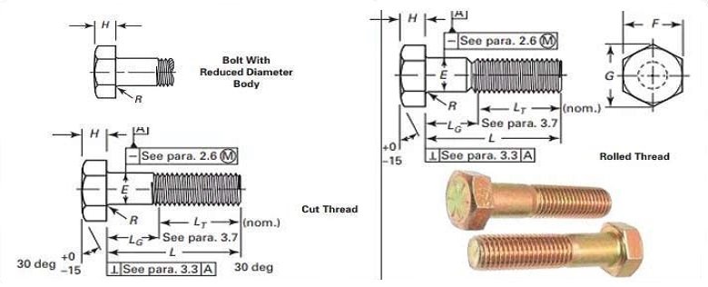 Phosphor Bronze Hex Cap Screws Dimension