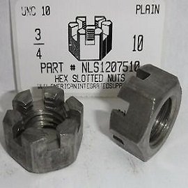  Hex Slotted Nuts